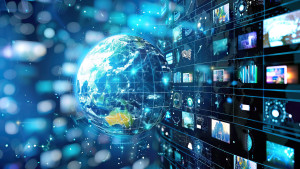 Image of digital world and news